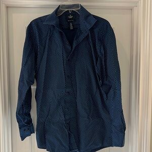 Buttoned Down Black and Blue Floral Slim Fit Shirt